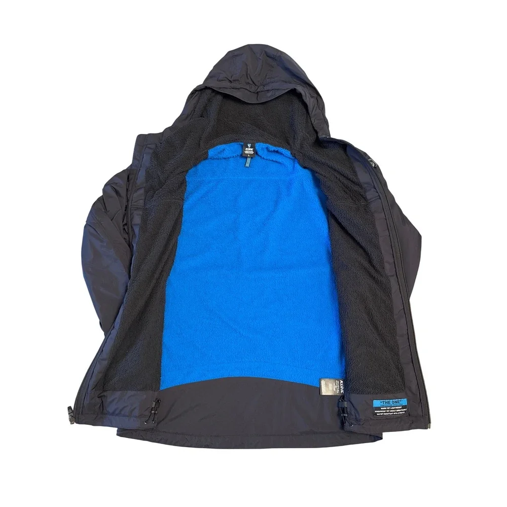 Kuhl The One Hoody Mens Large Black Blue Fleece Lined Insulated Jacket - Picture 3 of 8